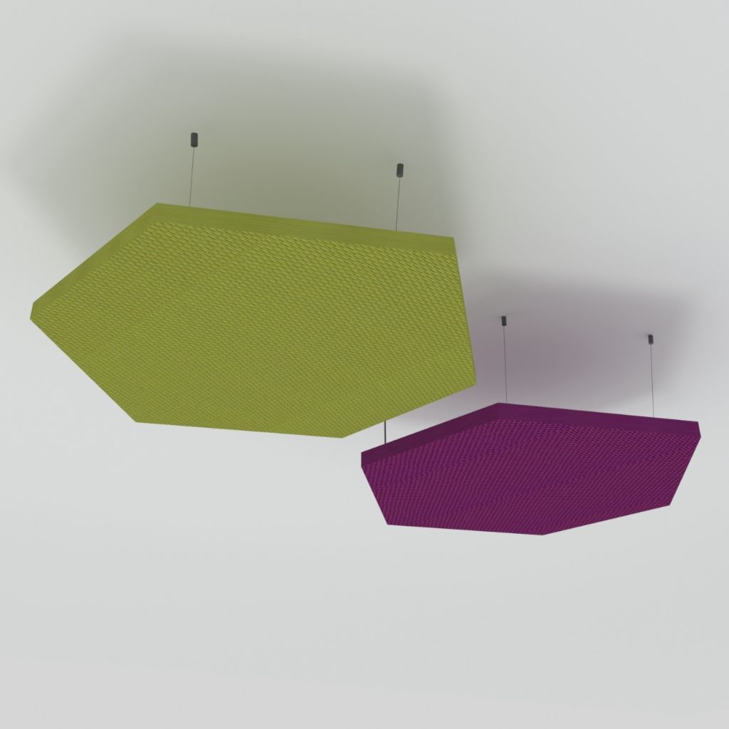Panneaux acoustiques hexagonaux enveloppés de tissu - Acoustic absorbeHe