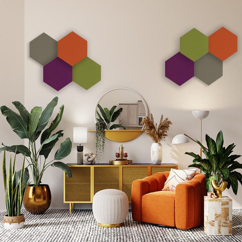 Monster Shop – Lot de 2 panneaux acoustiques muraux en noyer clair 240cm x 60cm – Placage bois moderne – Support en feutre absorbant – Installation facile - LUXE 3 D