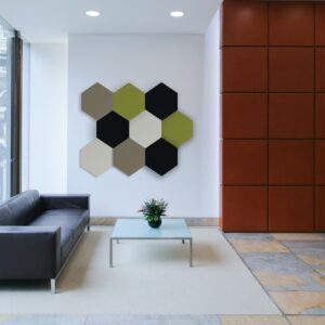 Lot de 4 panneaux acoustiques - Hexagonaux, design mural