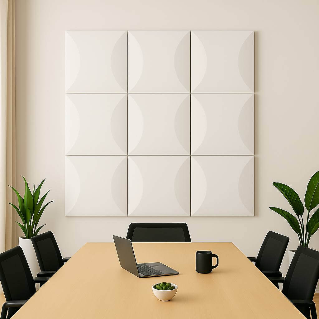 Panneau acoustique 3D Decosoft pour l’absorption sonore dans les bureaux à Montréal, Québec, Gatineau et Laval.