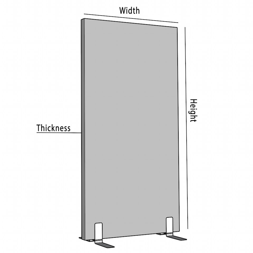 Diagram of office acoustic divider DECOSOFT