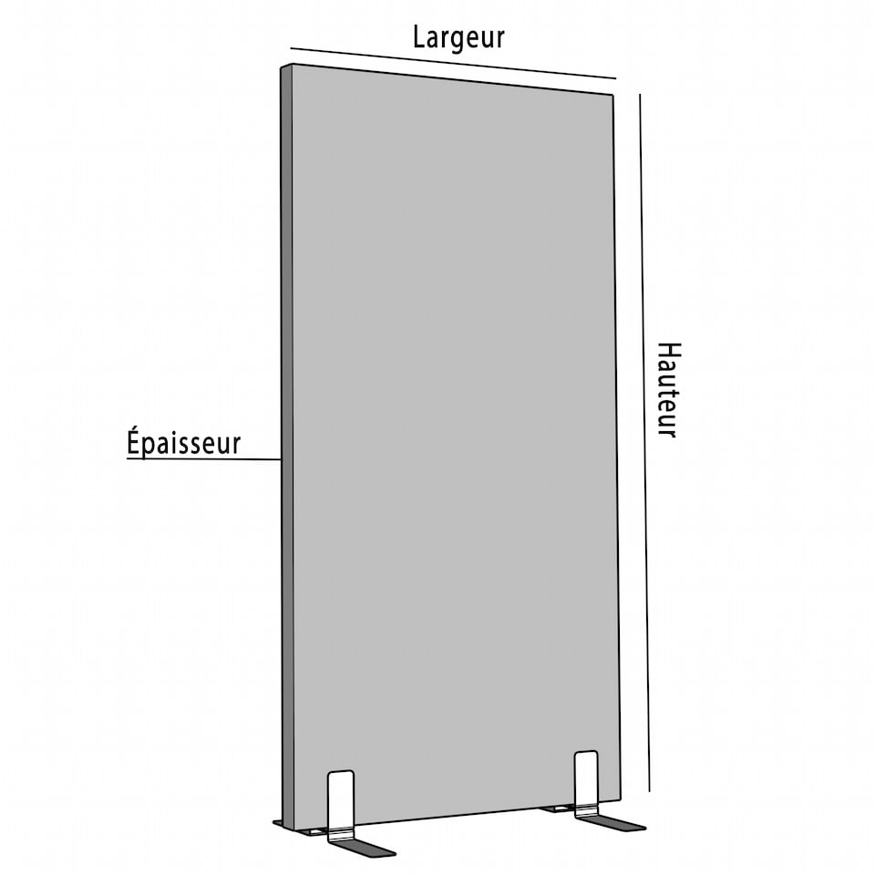 Schéma de paravent acoustique de bureau DECOSOFT